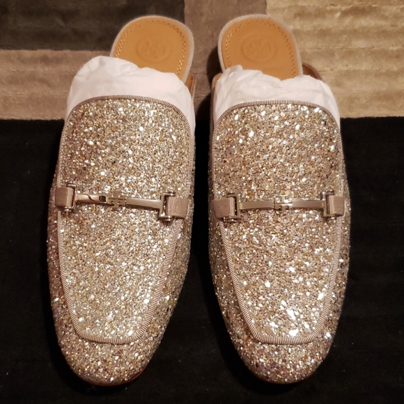 amelia glitter backless loafer